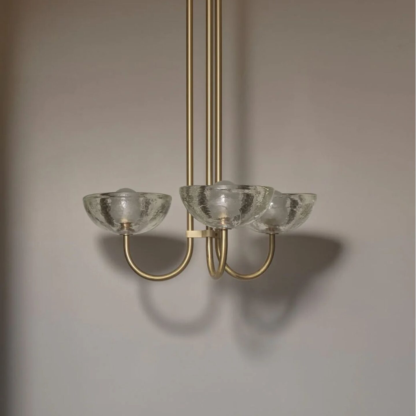 Aurelia Chandelier Triple Small Cast Glass
