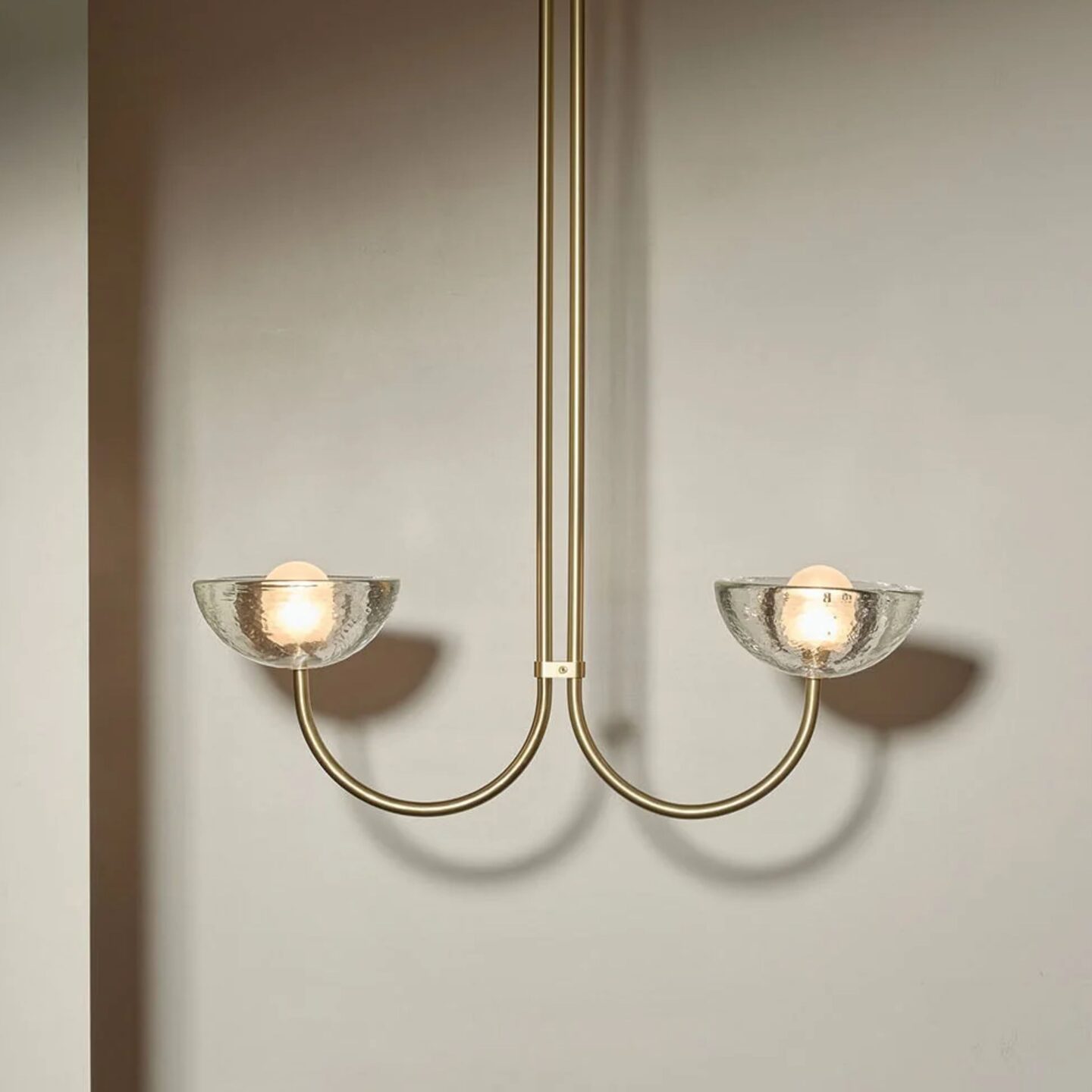 Aurelia Double Pendant Large Cast Glass
