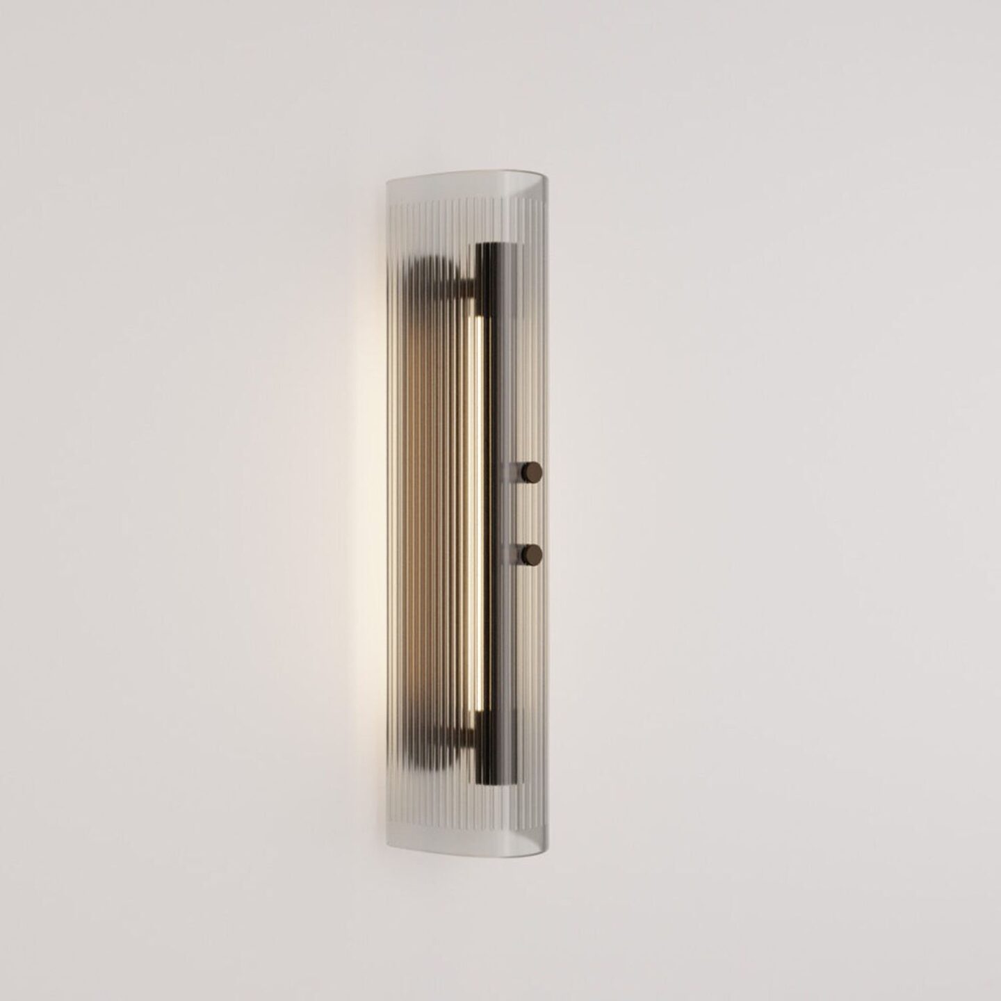 Torii Sconce Ribbed Clear