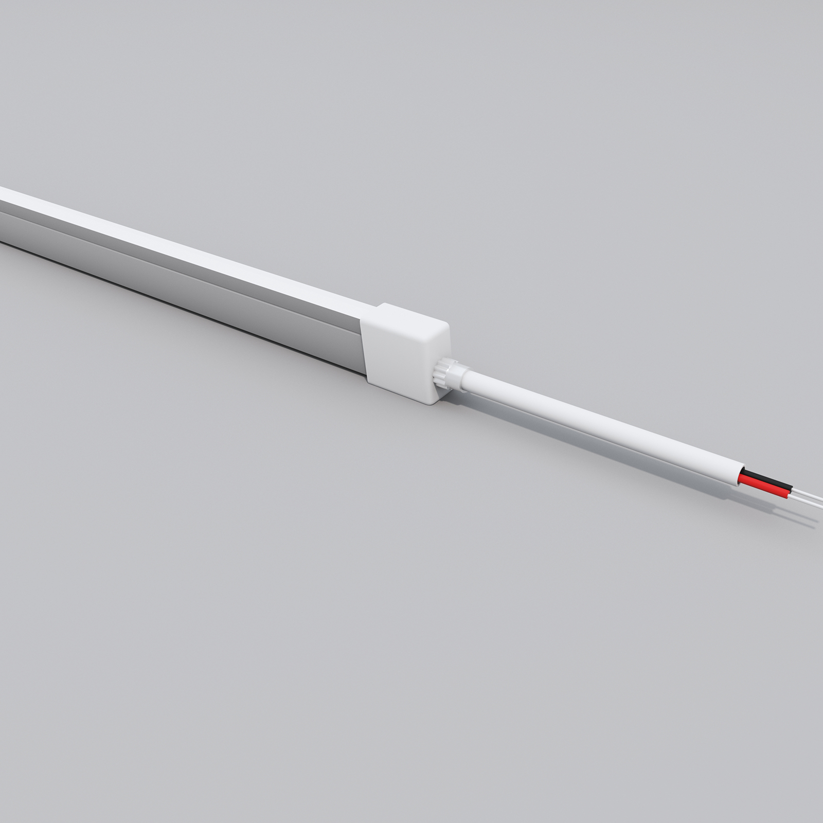 Side Bend NeonFlex 4x10 Straight Feed End Cap