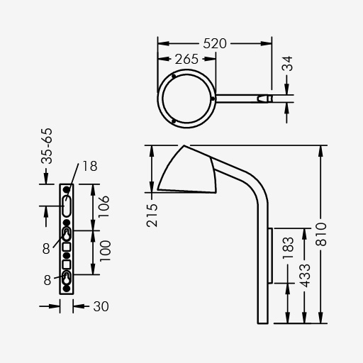 Metapark with pole bracket