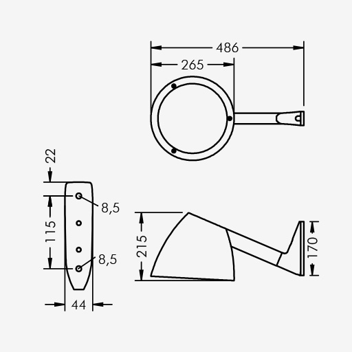 Metapark with wall bracket