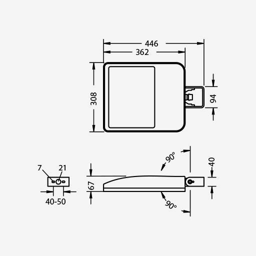 Monospace with Mounting Bracket