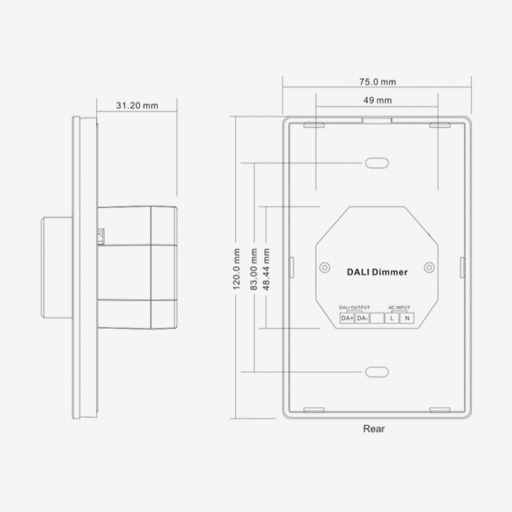 Diginet DT8 Tunable white Rotary Dimmer