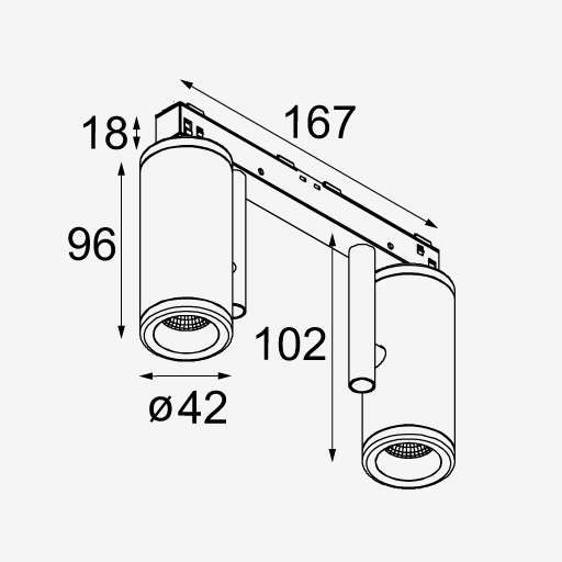 Medard Track 48V 2x LED