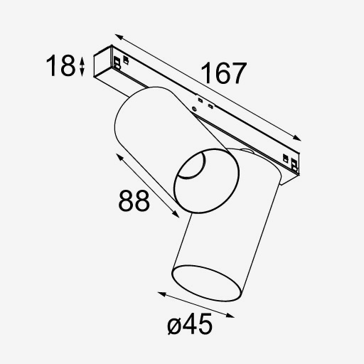 Minude Track 48V 2x LED