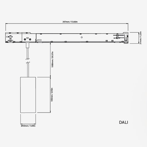 Cloud Track Pendant 230V Origin Natural ultra output