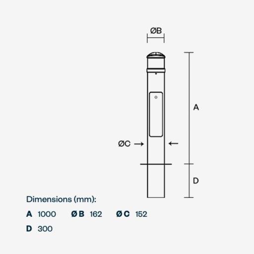 Kirium Bollard 160