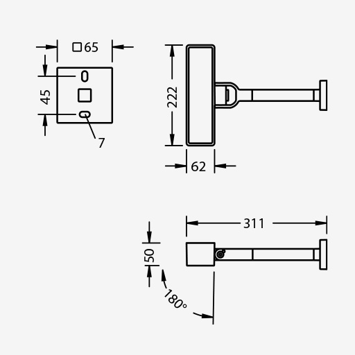 Monoline 1 Wall Arm