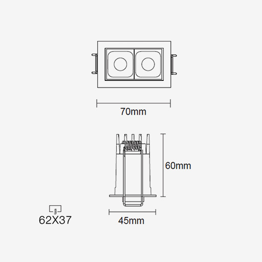 FOURdark F2 Recessed