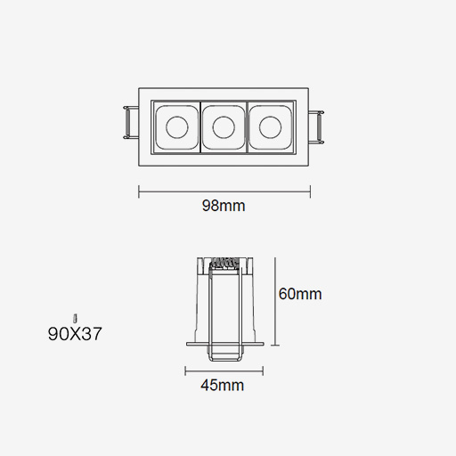 FOURdark F3 Recessed