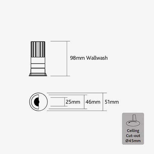 Match 1 Round Wallwasher