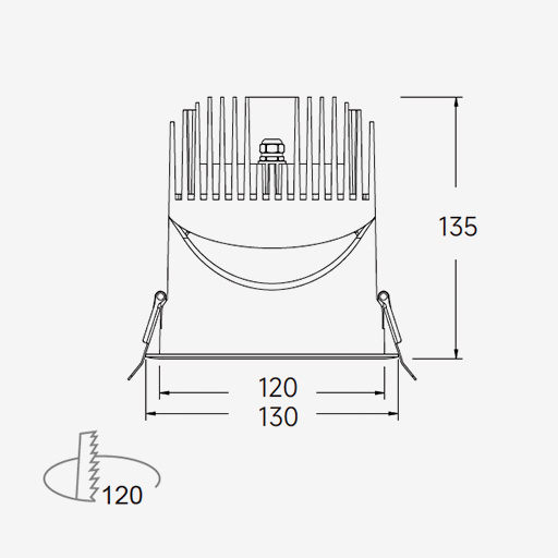 FOURdown Pro 120 Recessed