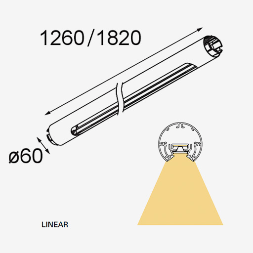 Straw 60 Suspended Linear