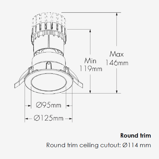 Lumencore Recessed Opticolor+ Small Shower Rated