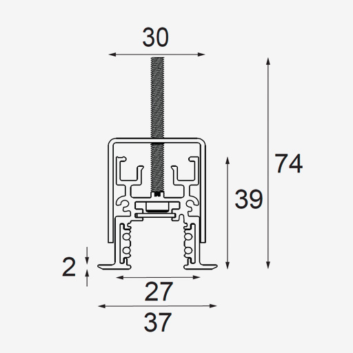 Pista Recessed Track 48V