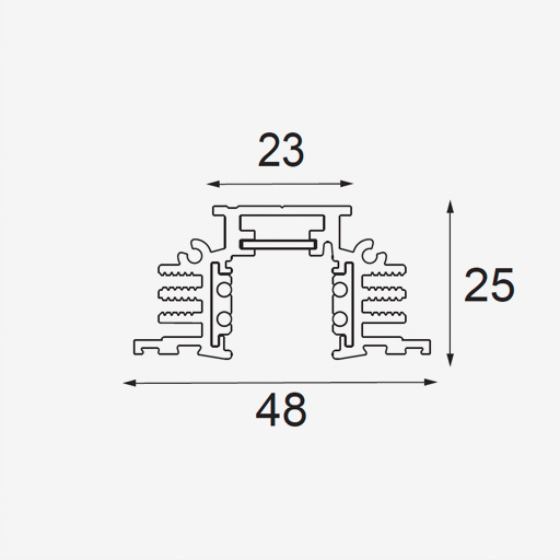 Pista Recessed Trimless Track 48V