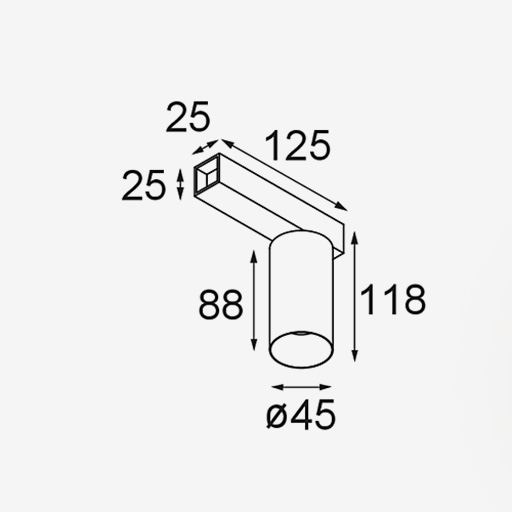 Minude 45 Surface Square Adjustable 1x LED