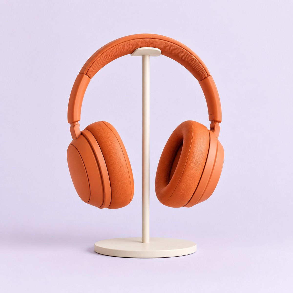 Orange headphones concept