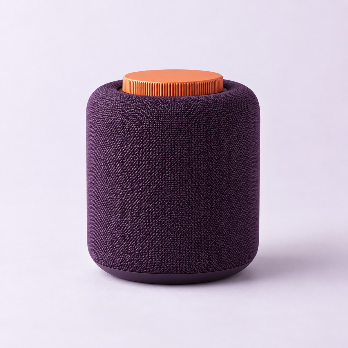 Plum speaker with tactile woven finish