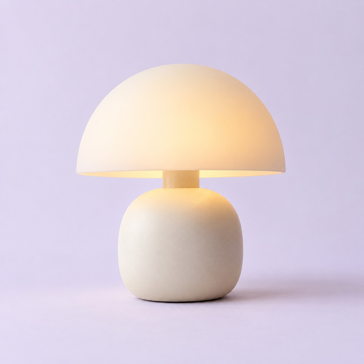 Cream portable lamp