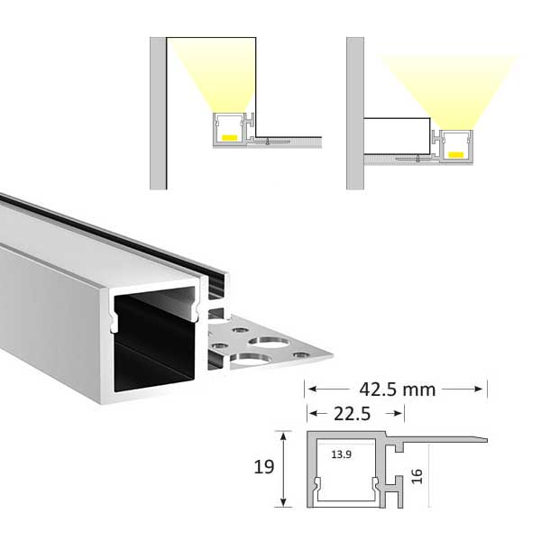 Wall Light LED Aluminum Channel for Cove Lighting