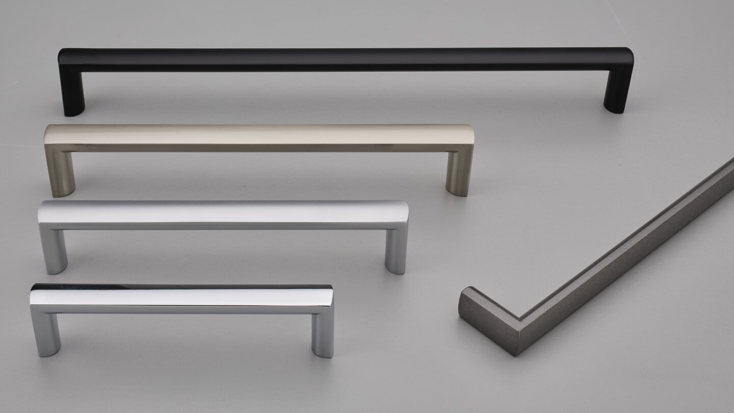 D290 half-round D handle for Kitchen handles, kitchen cabinet handles, vanity handles, bathroom handles, kitchen hardware, matt black handles, cabinet hardware