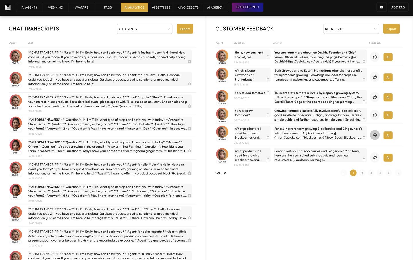 AI Analytics - Analyse Conversations