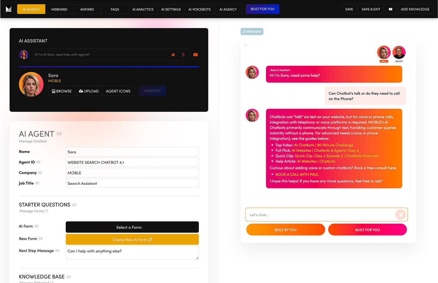 Configure Chatbot | Write Prompt