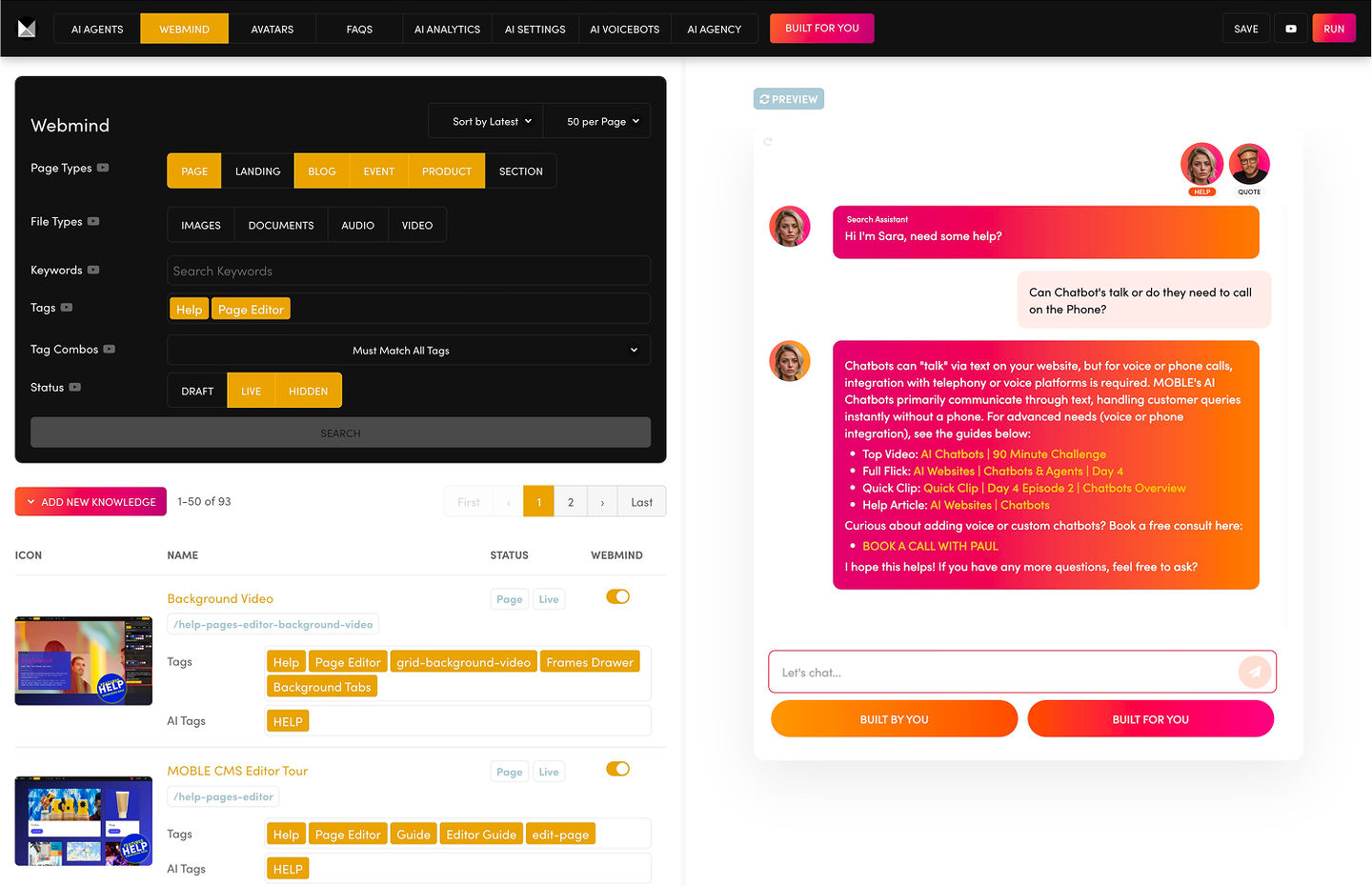 Segment Knowledge with Webmind