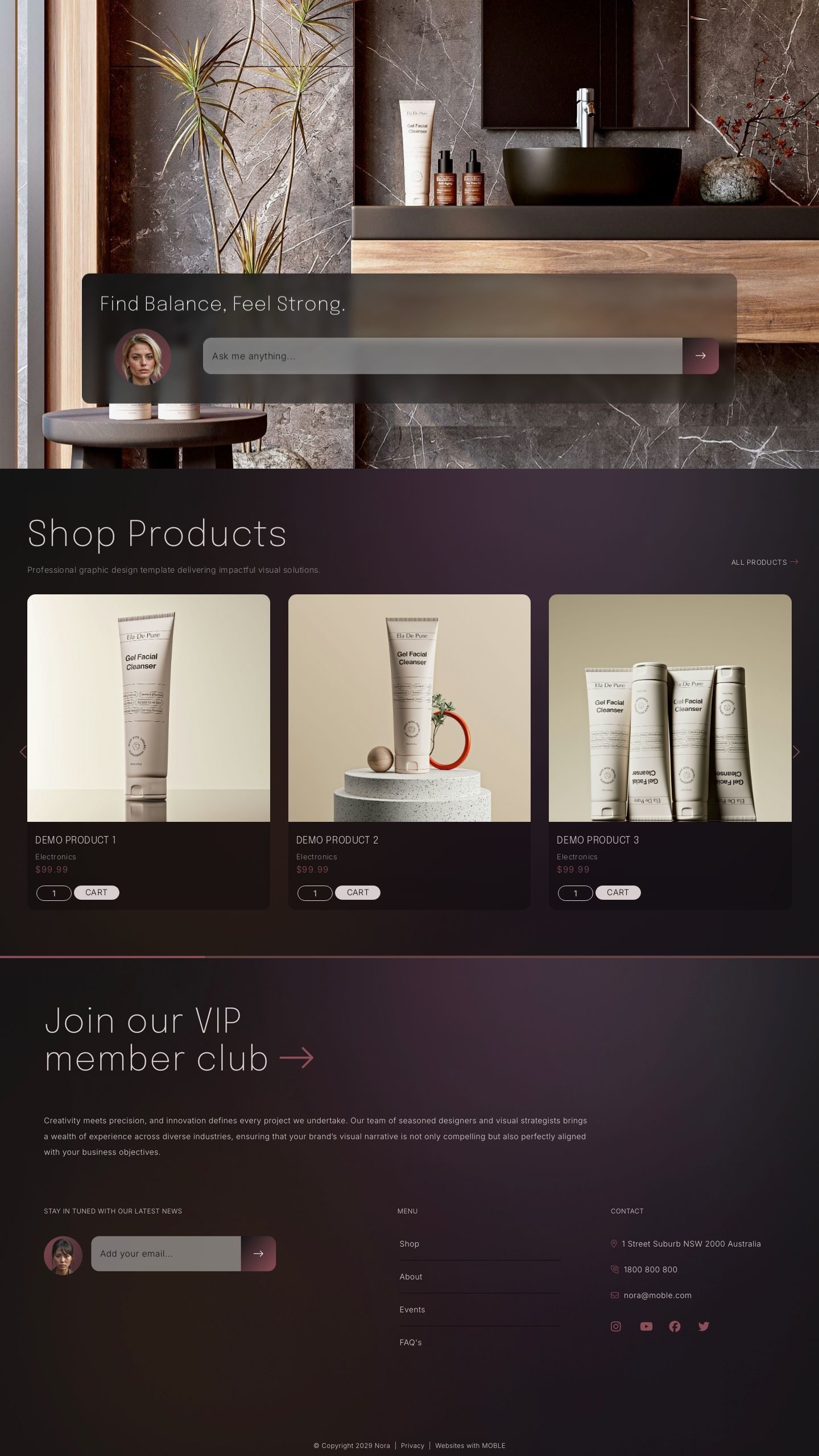 Nora Website Design Theme