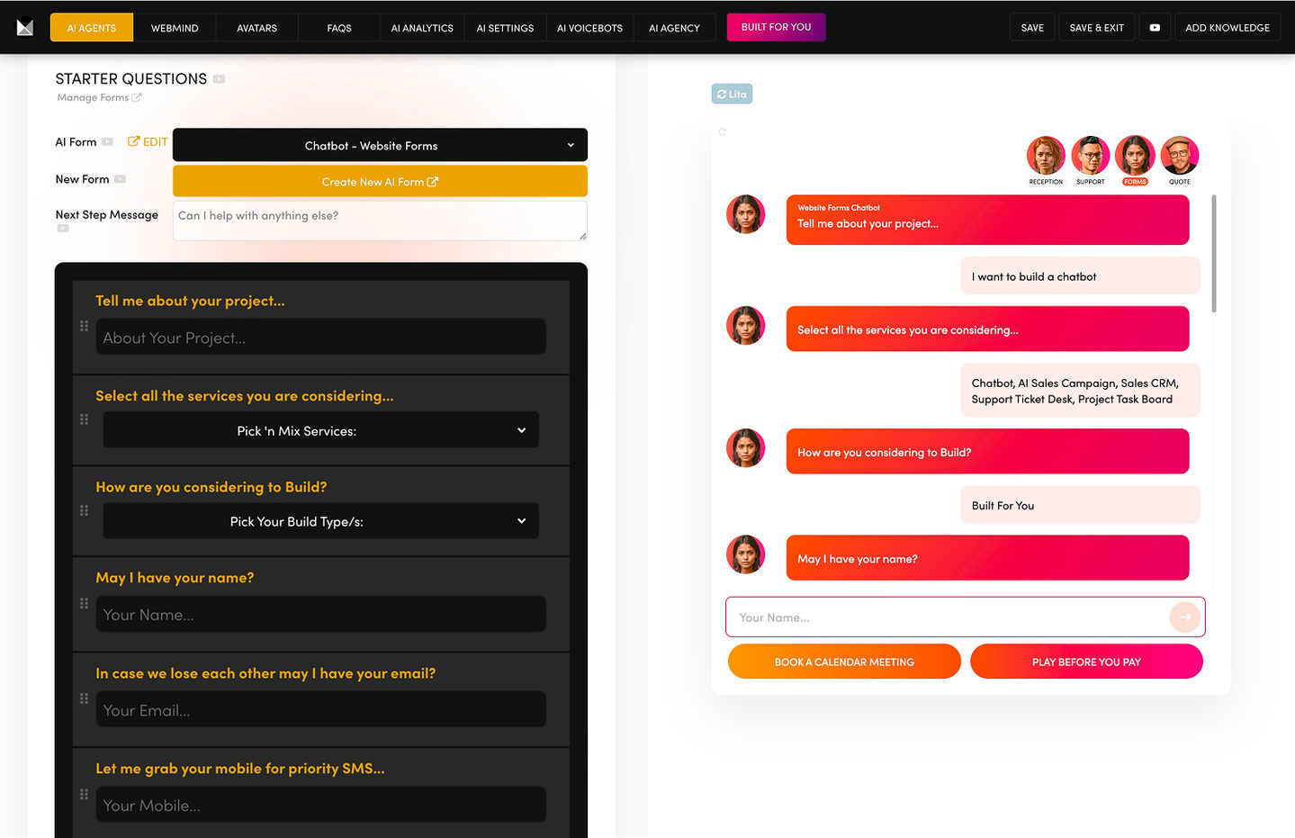 AI Form Starter Questions