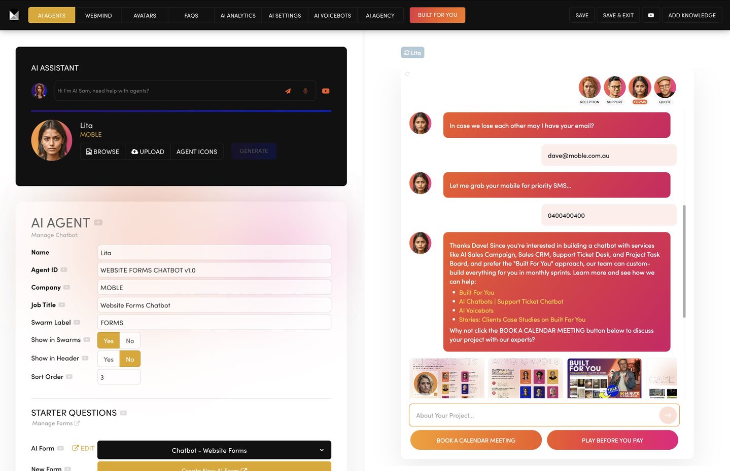 Website Forms Chatbot | Follow-On Questions