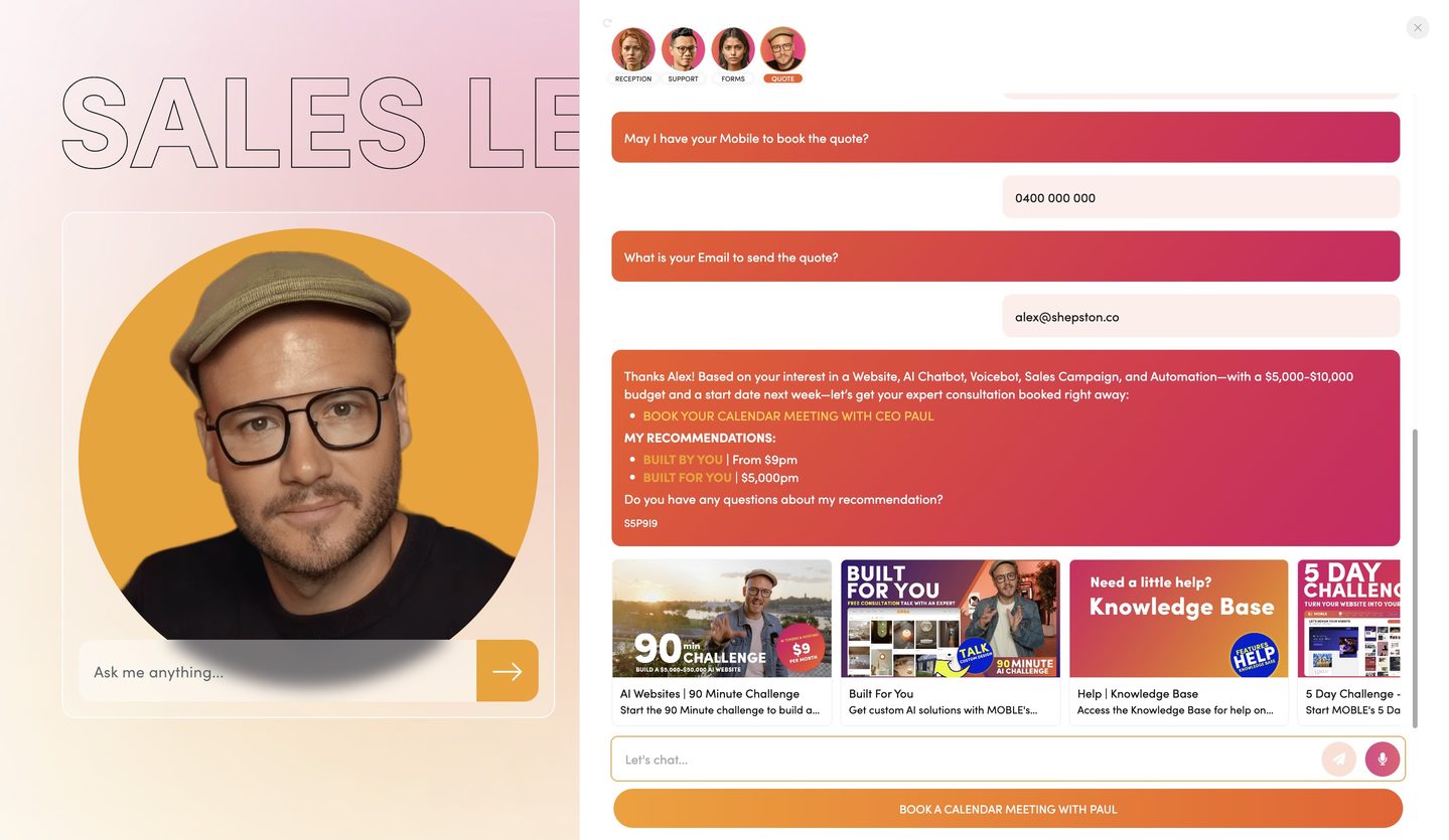 AI Sales Lead Chatbot | Quotes & Estimates