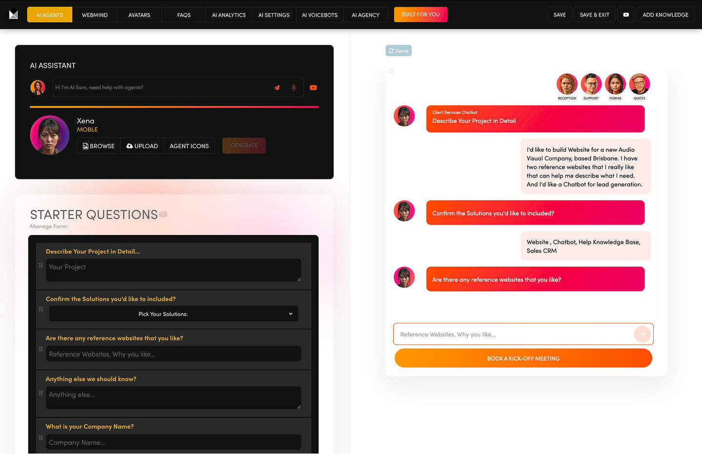 Onboarding Chatbot | AI Form Starter Questions